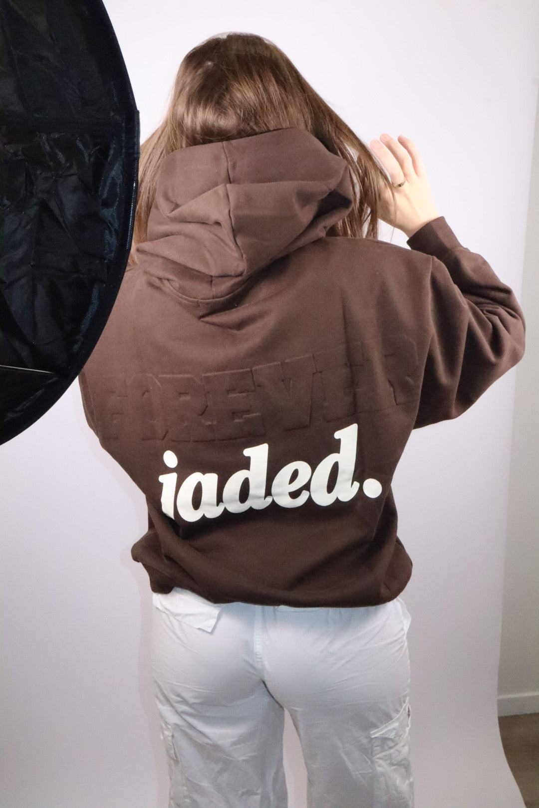 “Left me jaded” hood | brown