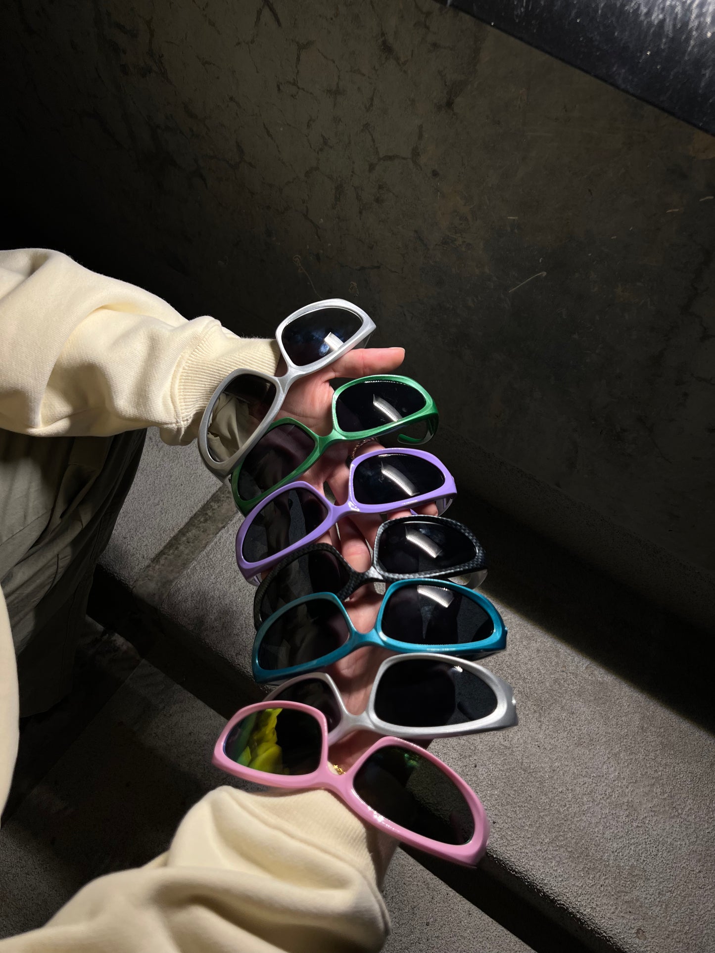 Y2JADED GLASSES - PINK x RAINBOW LENS